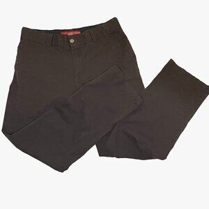 Mens Dickies Brown 33x31 Flat Front Canvas Work Pant Jean Flex Slim